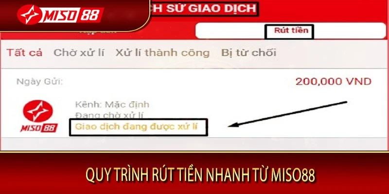 Hướng dẫn cách rút tiền từ nhà cái Miso88